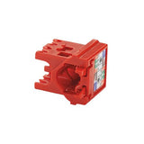 Panduit CJRCAPRD | Mini-Com UTP Cat 5e Right Angle TG Wirecap, Red