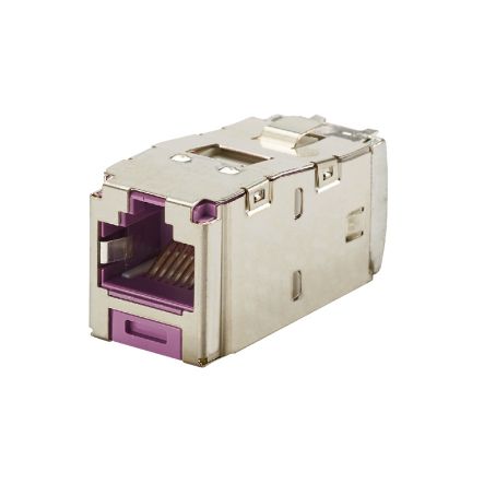 Panduit CJS6X88TGVLY | Mini-Com STP RJ45 Cat 6A TG Jack Module, Violet