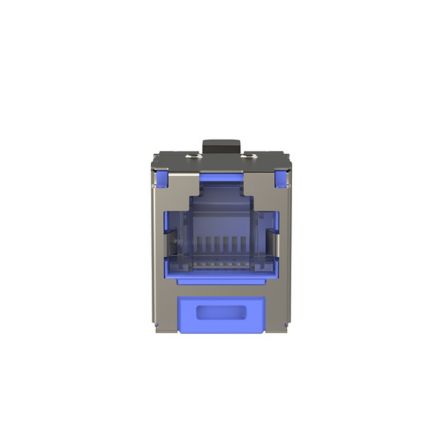 Panduit CJSH6X88TGBUY | Mini-Com STP RJ45 Cat 6A Shuttered TG Jack Module, Blue