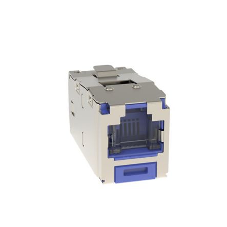 Panduit CJSH6X88TGBUY | Mini-Com STP RJ45 Cat 6A Shuttered TG Jack Module, Blue