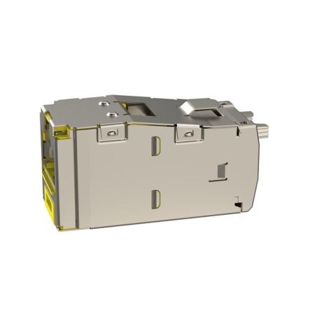Panduit CJSH6X88TGYLY | Mini-Com STP RJ45 Cat 6A Shuttered TG Jack Module, Yellow