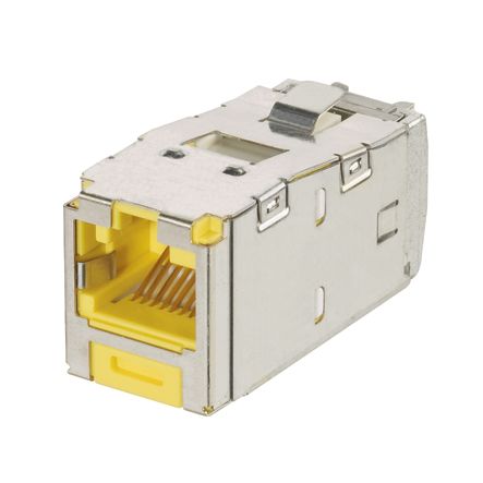 Panduit CJSK6X88TGYL | Mini-Com Stp Rj45 Cat 6A Keyed Tg Jack Module, Yellow
