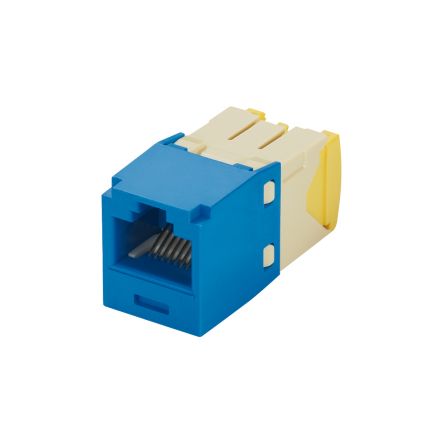 Panduit CJT5E88TGBU | Mini-Com UTP RJ45 Cat 5e 28/30 AWG TG Jack Module, Blue