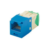 Panduit CJT688TGBU | Mini-Com UTP RJ45 Cat 6 28/30 AWG TG Jack Module, Blue
