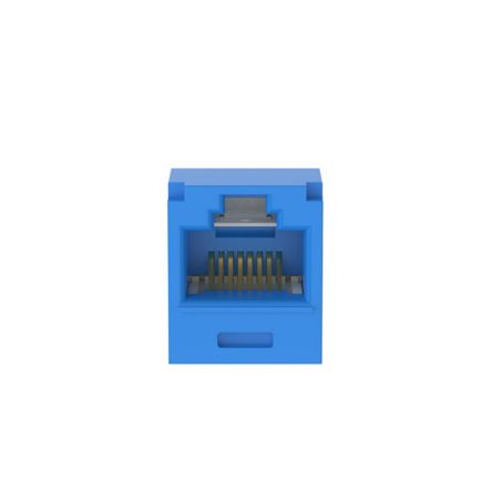 Panduit CJT6X88TGBU | Mini-Com UTP RJ45 Cat 6A 28/30 AWG TG Jack Module, Blue