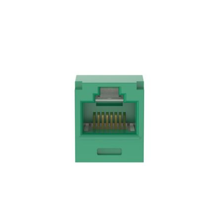 Panduit CJT6X88TGGR | Mini-Com UTP RJ45 Cat 6A 28/30 AWG TG Jack Module, Green