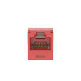 Panduit CJT6X88TGRD | Mini-Com UTP RJ45 Cat 6A 28/30 AWG TG Jack Module, Red