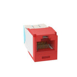 Panduit CJT6X88TGRD | Mini-Com UTP RJ45 Cat 6A 28/30 AWG TG Jack Module, Red