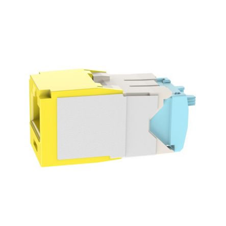 Panduit CJT6X88TGYL | Mini-Com UTP RJ45 Cat 6A 28/30 AWG TG Jack Module, Yellow