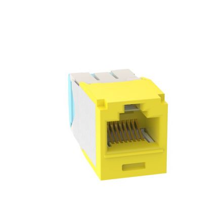 Panduit CJT6X88TGYL | Mini-Com UTP RJ45 Cat 6A 28/30 AWG TG Jack Module, Yellow