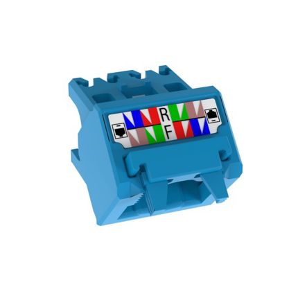 Panduit CJUDCAPBU-X | 45° Angled Wire Cap for Cat 6A UTP TG Jack