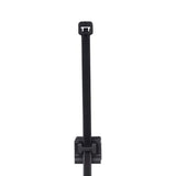 Panduit CMSA24-2S-C300 | Pan-Ty CMSA24-2S-C300 EdgeClip/Tie(side), Black, High Heat/UV PA6.6, .118-.236"