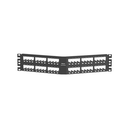 Panduit CPA48BLY | Mini-Com Angled Patch Panel, 48 port, 2 RU, BL