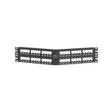 Panduit CPA48BLY | Mini-Com Angled Patch Panel, 48 port, 2 RU, BL