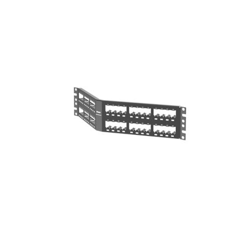 Panduit CPA48BLY | Mini-Com Angled Patch Panel, 48 port, 2 RU, BL