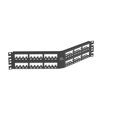 Panduit CPA48BLY | Mini-Com Angled Patch Panel, 48 port, 2 RU, BL