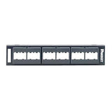 Panduit CPP12WBL 12-Port Patch Panel Supplied With three Factory Installed CFFP4 Snap-In Faceplates Mounts to Standard 89D Bracket (WB89D).