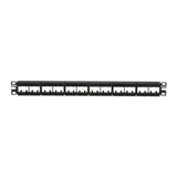 Panduit CPP24WBLY 24-Port Patch Panel Supplied With Six Factory Installed CFFP4 Type Front Removable Snap-In Faceplates