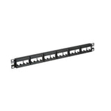 Panduit CPP24WBLY 24-Port Patch Panel Supplied With Six Factory Installed CFFP4 Type Front Removable Snap-In Faceplates