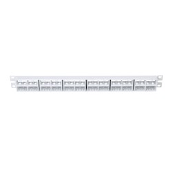 Panduit CPP48HDWWH | Mini-Com, Flat,Unshielded, Patch Panel, 48 Port, 1 RU, White