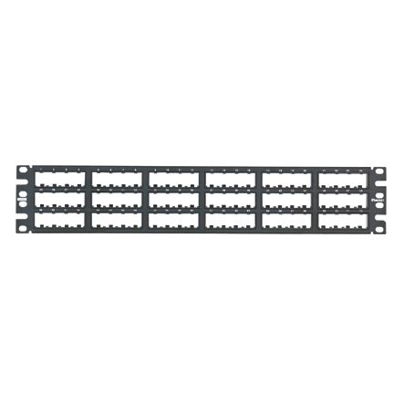 Panduit CPP72FMWBLY | Mini-Com, Flat,Unshielded, Patch Panel, 72 Port, 2 RU, Black
