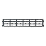 Panduit CPP72FMWBLY | Mini-Com, Flat,Unshielded, Patch Panel, 72 Port, 2 RU, Black