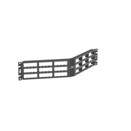 Panduit CPPA72FMWBLY | Mini-Com Ang Flush Patch Panel, 72 Port, 3 RU, BL