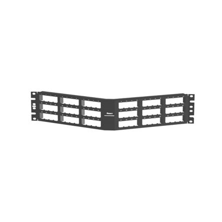 Panduit CPPA72FMWBLY | Mini-Com Ang Flush Patch Panel, 72 Port, 3 RU, BL