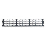 Panduit CPPL72WBLY | Mini-Com, Flat,Unshielded, Patch Panel, 72 Port, 2 RU, Black