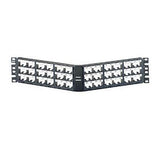 Panduit CPPLA72WBLY | Mini-Com, Angled,Unshielded, Patch Panel, 72 Port, 2 RU, Black