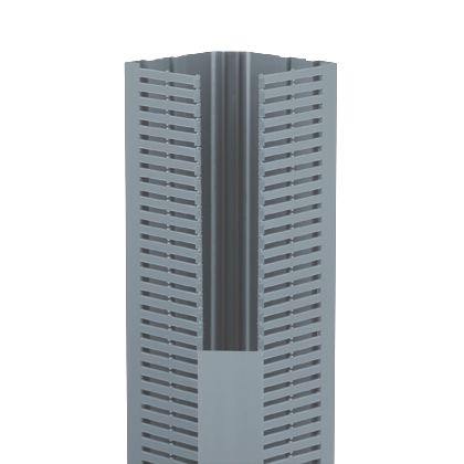 Panduit CWD3LG6 | PanelMax CWD3LG6 Corner Duct, Lt Gray, PVC, 3.57"x4.4"