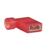 Panduit DNFR18-250FIB-L | Female Disconnect, Right Angle, Nylon Fully Insulated, 22, 18 AWG, 0.250 x 0.032 Tab Size, Funnel Entry