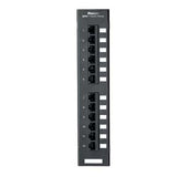 Panduit DP125E88TGY | DP5e Flat Cat 5e Punchdown Patch Panel 12 Ports, 1RU, Black