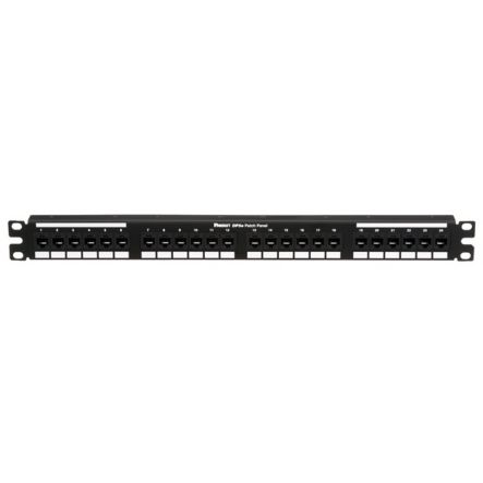 Panduit DP245E88TGY | DP5e Flat Cat 5e Punchdown Patch Panel 24 Ports, 1RU, Black