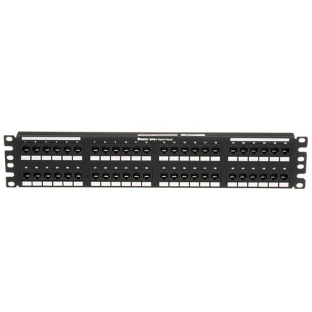 Panduit DP485E88TGY | Dp5E Flat Cat 5E Punchdown Patch Panel 48 Ports, 2Ru, Black