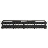 Panduit DP485E88TGY | Dp5E Flat Cat 5E Punchdown Patch Panel 48 Ports, 2Ru, Black