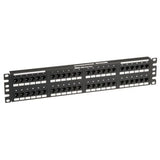 Panduit DP485E88TGY | Dp5E Flat Cat 5E Punchdown Patch Panel 48 Ports, 2Ru, Black