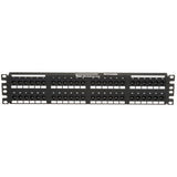 Panduit DP48688TGY | Cat 6 Punchdown Patch Panel, 48 Ports, 2 Ru, Black