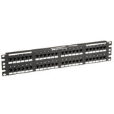 Panduit DP48688TGY | Cat 6 Punchdown Patch Panel, 48 Ports, 2 Ru, Black