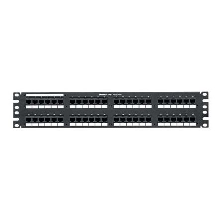 Panduit DP48688TGY | Cat 6 Punchdown Patch Panel, 48 Ports, 2 Ru, Black
