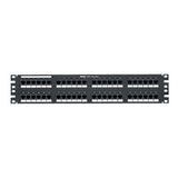 Panduit DP48688TGY | Cat 6 Punchdown Patch Panel, 48 Ports, 2 Ru, Black