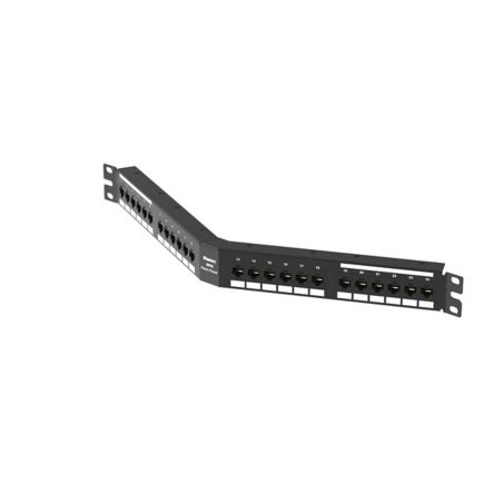 Panduit DPA24688TGY | Cat 6 Angled Punchdown Patch Panel, 24 Port, 1 Ru