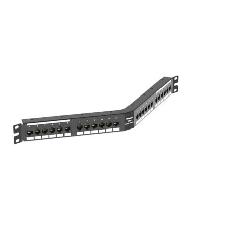Panduit DPA24688TGY | Cat 6 Angled Punchdown Patch Panel, 24 Port, 1 Ru