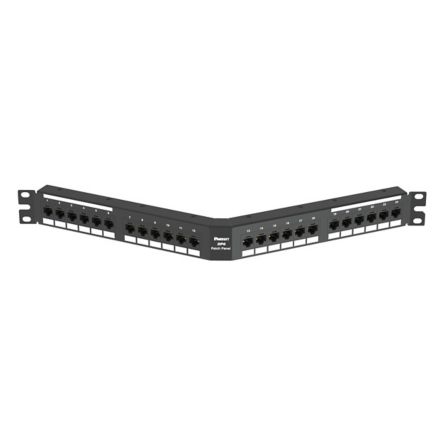 Panduit DPA24688TGY | Cat 6 Angled Punchdown Patch Panel, 24 Port, 1 Ru