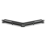 Panduit DPA24688TGY | Cat 6 Angled Punchdown Patch Panel, 24 Port, 1 Ru