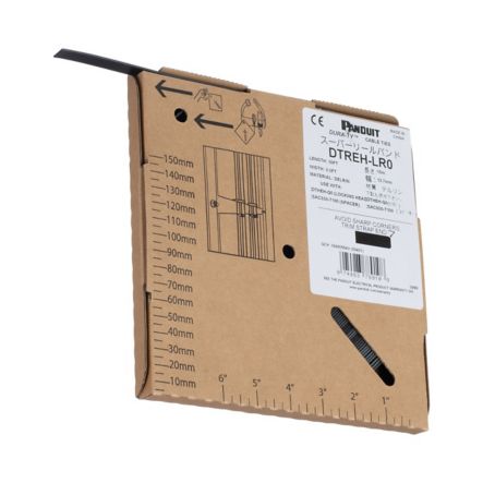 Panduit DTREH-LR0 | Dura-Ty Dtreh-Lr0 Dura-Ty Cable Tie, Strapping, Black, Acetal, Uv, 600"L, 250Lb