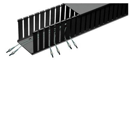 Panduit E4X4BL6 | FIBER-DUCT FIBERRUNNER , 4X4, 6FT LENGTH, RIGID PVC, BLACK