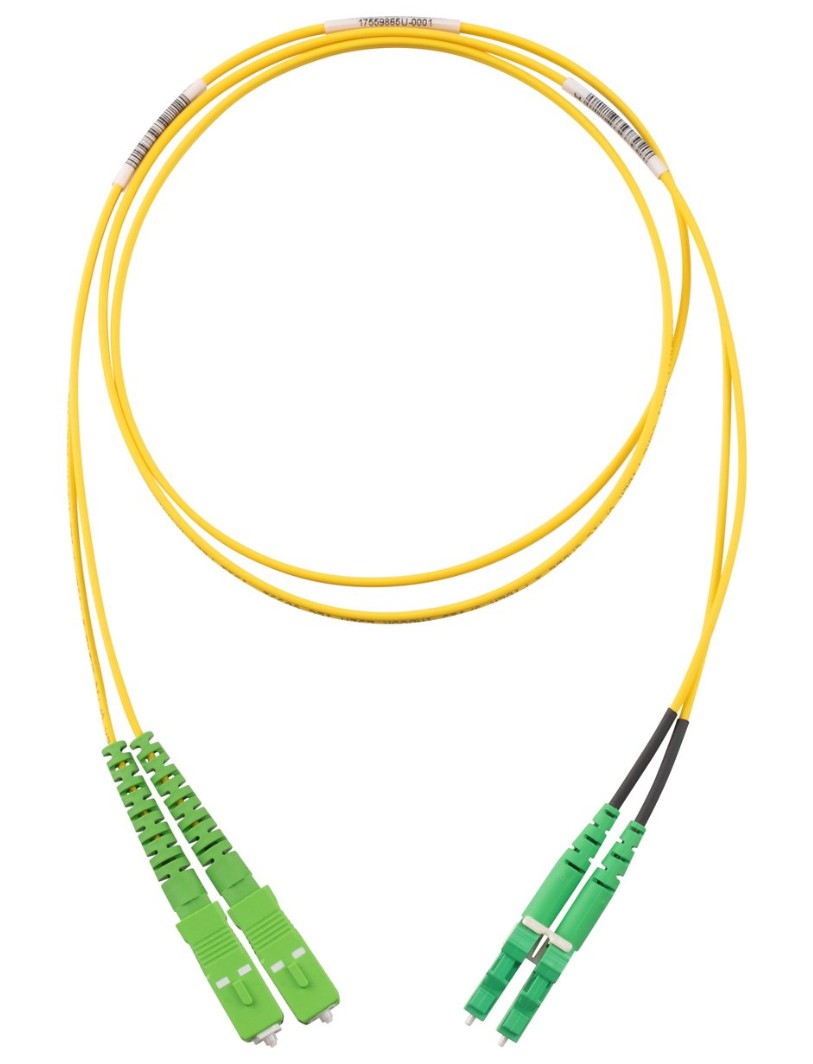 Panduit F92ERANB1SNM001 | OS2 2f 1.6mm PC Riser SC APC/LC/APC Std IL 1m
