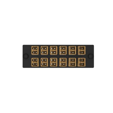 Panduit FAP12WEORDLCZ | Opticom Keyed E-Orange Fiber Adapter Panel, OM4, 12 LC Duplex