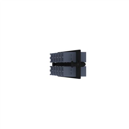 Panduit FAP12WFDBDLCZ | Opticom Keyed F-Dark Blue Fiber Adapter Panel, OM4, 12 LC Duplex